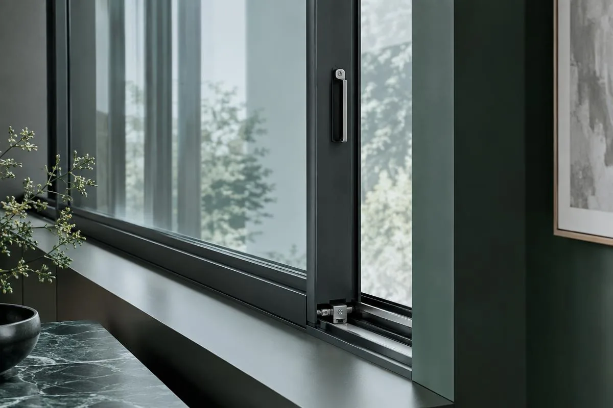 Réglage d'une baie coulissante en aluminium